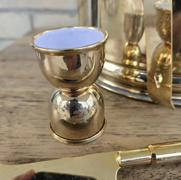 Vintage Brass Ice Bucket & Barware - Picture 4 of 11